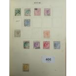 Red 'Kent' stamp album of mainly Australian states, Cyprus, Gibraltar, NZ and Pacific isles of the