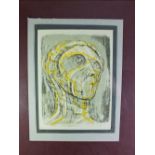 Henry Moore lithograph, Promethee. unsigned, 25 x 18cm, plus Henry Moore catalogue, Maitres -