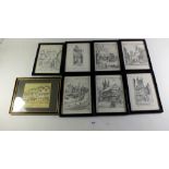 A set of seven prints of street scenes around Gloucester and one other print