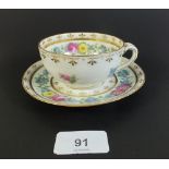 A set of eleven early 20thC Ambrosius Lamm of Dresden porcelain cup and saucers decorated with