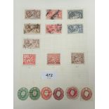 Mauve GB QV-QEII stamp album with mint and used defin/commem, officials, regionals and higher values