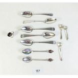 Various silver teaspoons etc. 110g