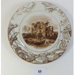 A Bairnsfather Grimwades WWII plate 'At Present We Are Staying on a Farm'