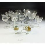 A selection of various drinking glasses and other glassware.