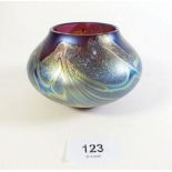 An Ocra iridescent glass vase, 8cm