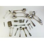Various American silver plated specialist cutlery including an 800 standard silver tea strainer etc