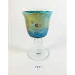 A Medina glass goblet, 16 ½ cm high