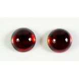 Two man made vintage star rubies