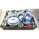 A group of modern Spode Italian dinner and teaware including cruets, flan dish, five mugs, trinket