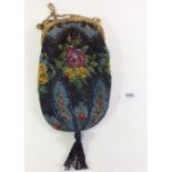 An early 20th century French beadwork evening bag