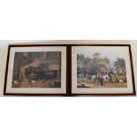 A pair of prints after J F Herring - horse scenes, 59 x 44cm