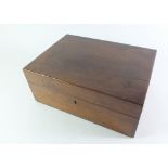 A 19th century work box with fitted interior