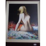 An oil on canvas nude, 60 x 50cm
