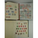 Stamps of the British Empire and Commonwealth in 4 albums/stockbooks, a folder and on sheet,