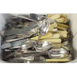 A quantity of silver plated cutlery