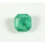 A cushion cut emerald, 1ct