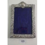 A silver rectangular photograph frame, 19cm.