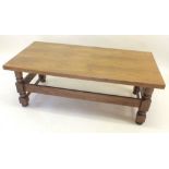 A light oak coffee table 130 x 64cm