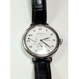 An Eberhard & Co eight day wrist watch and strap