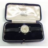 A cased ladies Hermes watch (purported to be in working order) originally retailed by Gieves Ltd, 21