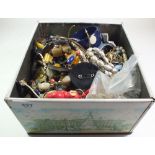 A large tin of costume jewellery