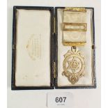 A Victorian Masonic silver gilt jewel