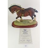 A Border Fine Arts model 'Champion of Champions' Shire Stallion ltd ed. 652 of 950, designed by Anne