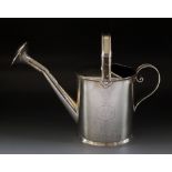 A silver presentation watering can engraved to Mrs Halse on the Dedication of Coulsdon Common to