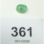 A cabochon columbian emerald, 2 cts