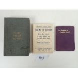 Three miniature books, The Humour of Charles Lamb, Poems of Passion and The Forget-me Not of Prose
