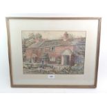 Duckette Harrison - watercolour cottages, 23 x 34cm