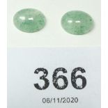 Two matching jadeite stones, 4.2 cts