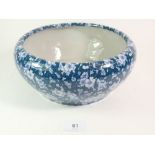 A Chinese blue and white prunus blossom bowl, 26cm diameter