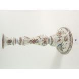 A large Faience candlestick, 30cm