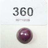 A round star ruby, 11.3 cts