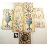 A selection of pottery fireplace tiles.