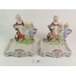 Two Yardley English Lavender figural soap dishes.