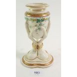 A Royal Worcester vase with eagle claw form base, 17.5 cm
