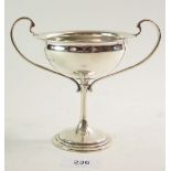 A silver two handled trophy form vase, Birmingham 1925 , J.B. Chatterley & Sons, height 14cm, weight