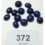 Mixed oval cut lapis lazuli, 35 cts