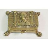 A brass Edward VIII snuff box