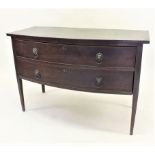 An Edwardian mahogany chest of two drawers, 117 x 50 x 81 cm