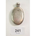 A silver oval scent bottle by A & J Zimmerman Ltd