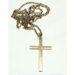 A 9 ct gold crucifix and chain 3.5 gm