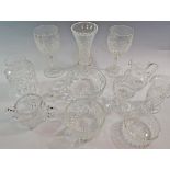 Various cut glass