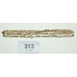 A 9 ct gold necklace, 2.5 gm