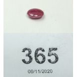 A cabochon cut ruby, 1.2 ct