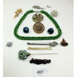 Various vintage costume jewellery