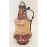 A large Turkish copper water carrier, 50cm tall