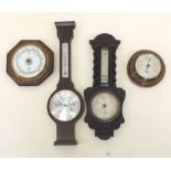 Two Negretti and Zambra barometers and two other vintage barometers